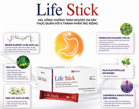 Life Stick  Gel uống chống  trào ngược dạ dày – thực quản